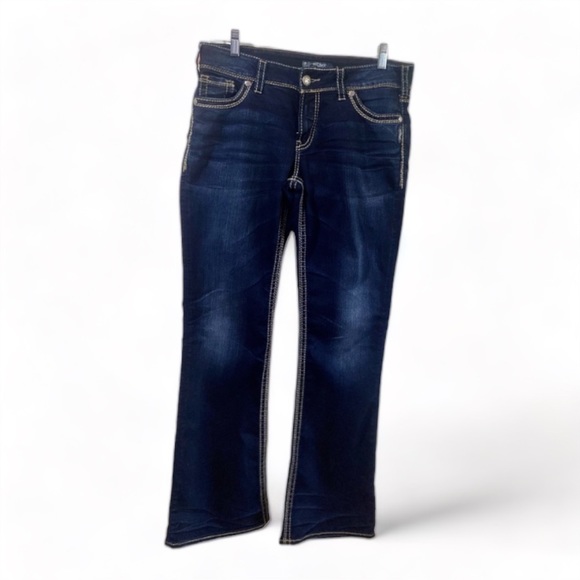 Silver Jeans Suki Low Rise Boot Cut Dark Wash Denim- W31/L33 (13/14) NWOT - Picture 3 of 7